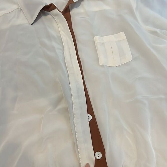 Greylin Beige tie top - Picture 3 of 8